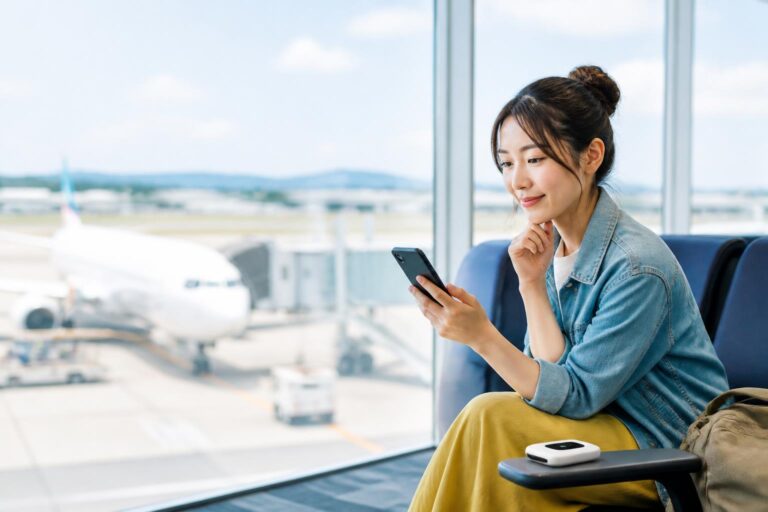 グローバルWiFiの受け取りは空港でどのように行うの？